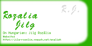 rozalia jilg business card